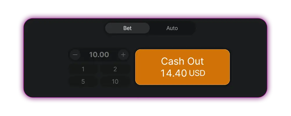 Cash out button